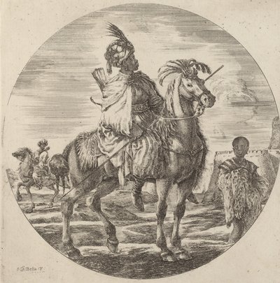 En svart rytter. av Stefano della Bella