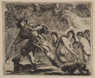 Acteon, fra Game of Mythology Game of Mythology, 1644. av Stefano della Bella