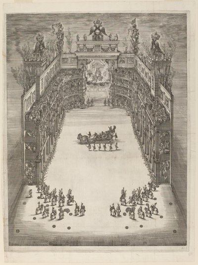 Luftfoto av teateret, 1652. av Stefano della Bella
