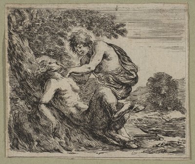 Apollon og Marsyas, 1644 av Stefano della Bella