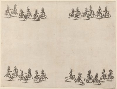 Kavalerer som kjemper med sverd, 1652. av Stefano della Bella