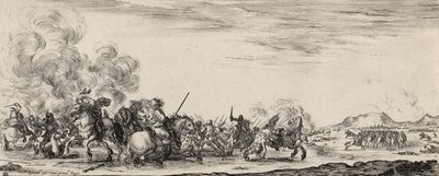 Choc de Cavalrie (etsing på lagt papir) av Stefano della Bella