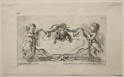 Samling av forskjellige caprices og nye design av kartusjer og ornamenter: nr. 17. av Stefano della Bella