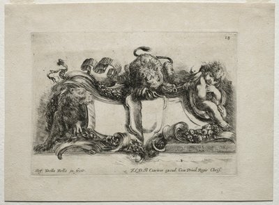 Samling av forskjellige caprices og nye design av kartusjer og ornamenter: nr. 18. av Stefano della Bella
