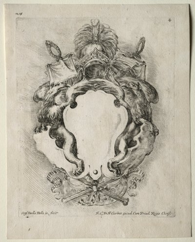 Samling av forskjellige caprices og nye design av kartusjer og ornamenter: nr. 4. av Stefano della Bella