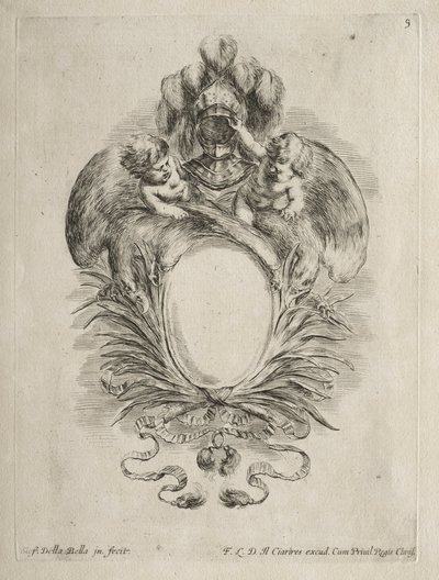 Samling av forskjellige caprices og nye design av kartusjer og ornamenter: nr. 5. av Stefano della Bella