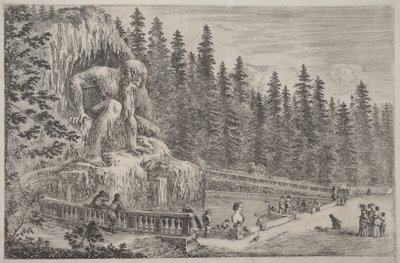 Kolossal statue av Appenninene av Stefano della Bella