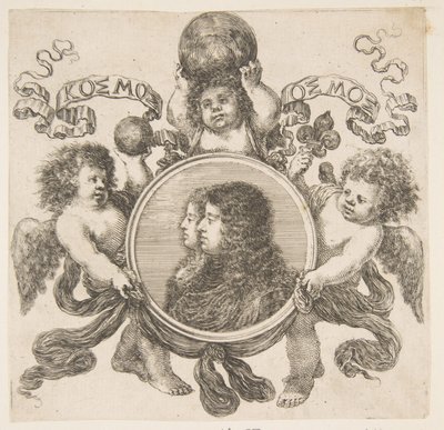 Cosimo de Medici, prins av Toscana, og hans kone, Marguerite Louise dOrleans, 1661. av Stefano della Bella