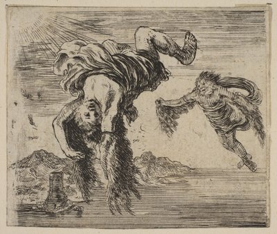 Daedalus og Icarus, fra Game of Mythology Game of Mythology, av Stefano della Bella