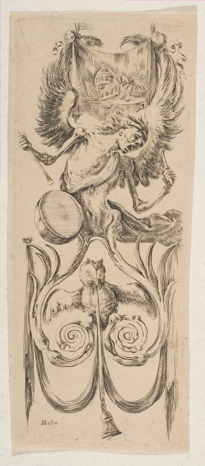 Døden slår en tromme, ca. 1653. av Stefano della Bella