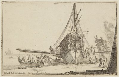 Ombordstigning (Forskjellige figurer) av Stefano della Bella
