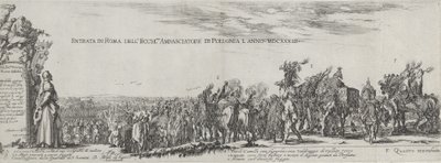 Den polske ambassadørens inntreden i Roma, 1633. av Stefano della Bella