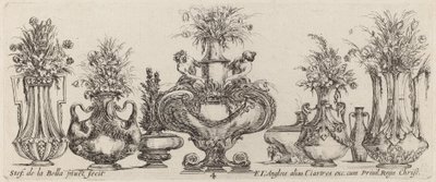 Fantastiske vaser, sannsynligvis 1646. av Stefano della Bella