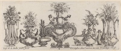 Fantastiske vaser, sannsynligvis 1646. av Stefano della Bella