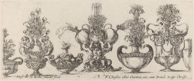 Fantastiske vaser, sannsynligvis 1646. av Stefano della Bella