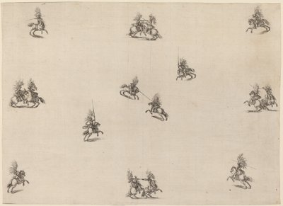 Fighting Cavaliers, 1652. av Stefano della Bella