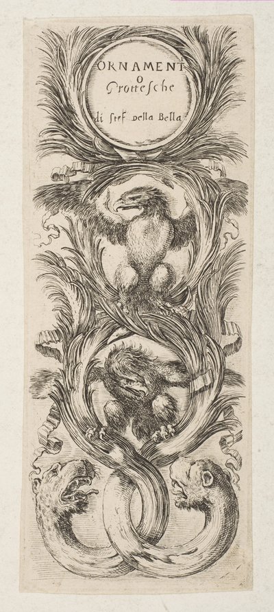 Frontispice: Ornamenter eller grotesker, ca. 1653. av Stefano della Bella