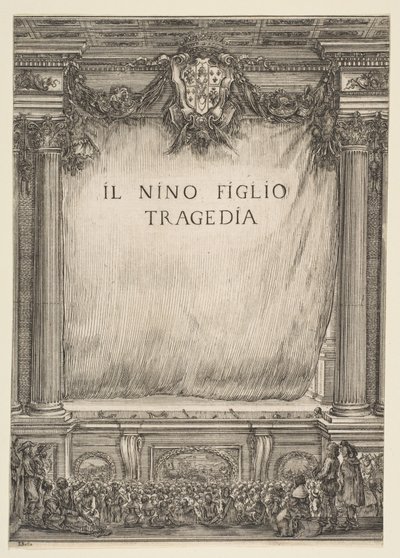Frontispice for Il Nino Son, 1655. av Stefano della Bella