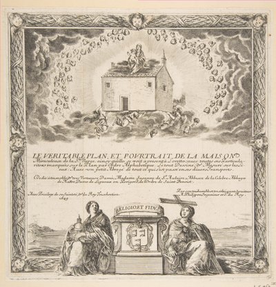 Frontispice for The True Plan and Portrait of the House of Ste. Jomfru, 1649. av Stefano della Bella