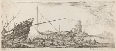 Havneutsikt av Stefano della Bella