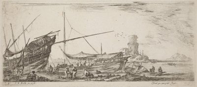 Havneutsikt av Stefano della Bella