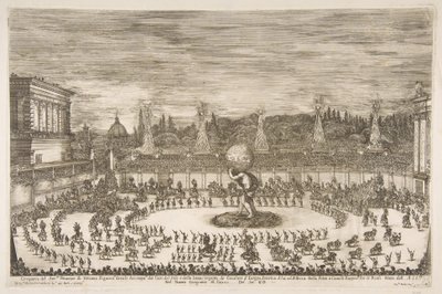 The Celebrating World: Entrance of Cosimo III de Medici, 1661. av Stefano della Bella