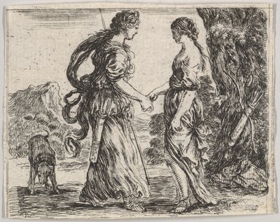 Jupiter og Callisto, fra Game of Mythology Game of Mythology, av Stefano della Bella