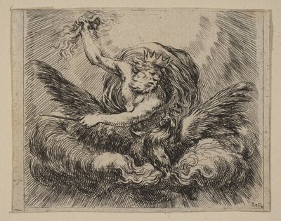 Jupiter, fra Game of Mythology Game of Mythology, 1644. av Stefano della Bella