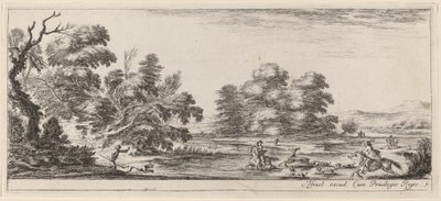 Landskap med hjortejakt, i eller før 1647. av Stefano della Bella