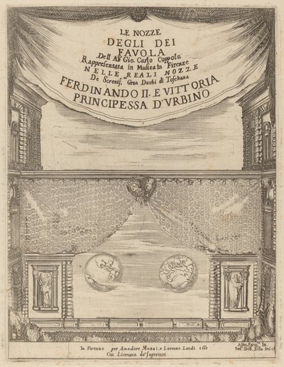 The Wedding of the Gods: Frontispice av Stefano della Bella