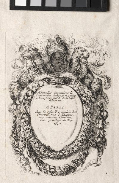 Ny modell for en kartusj, 1647. av Stefano della Bella