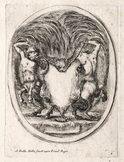 Ny modell for en kartusj, 1647. av Stefano della Bella