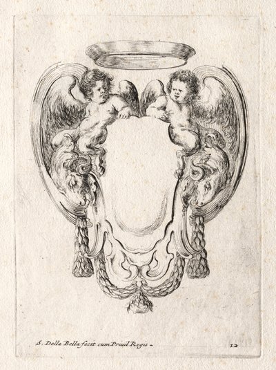 Ny modell for en kartusj, 1647. av Stefano della Bella