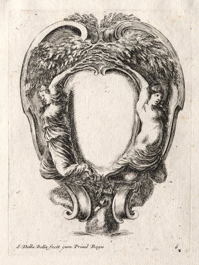 Ny modell for en kartusj, 1647. av Stefano della Bella