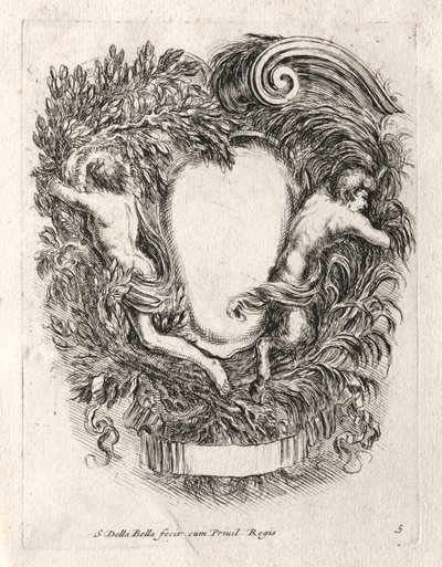 Ny modell for en kartusj, 1647. av Stefano della Bella