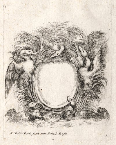 Ny modell for en kartusj, 1647. av Stefano della Bella