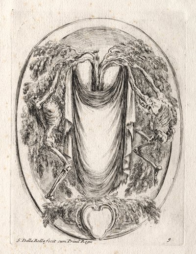 Ny modell for en kartusj, 1647. av Stefano della Bella