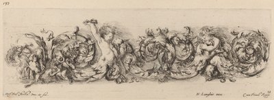 Prydfrise med barn og hunder, sannsynligvis 1648. av Stefano della Bella