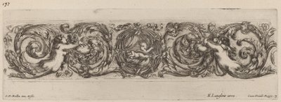 Ornamental Frise with Cupid and Psyche, sannsynligvis 1648. av Stefano della Bella