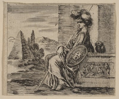 Pallas, fra Game of Mythology Game of Mythology, 1644. av Stefano della Bella