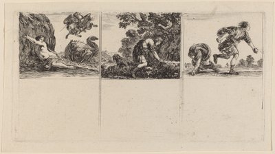 Perseus og Andromeda, Cephalus og Procris, Hippomene og Atalantus, 1644. av Stefano della Bella