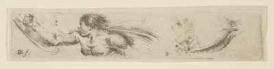 Plate 19: Torso of a Man with a Shield and Eye Study, fra 