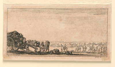 Plate 8, fra "Designs for Some Troop Conduct, Cannons, and Attacks on Towns" av Stefano della Bella