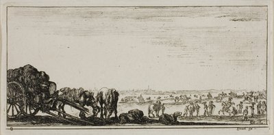 Plate åtte fra tegninger av flere bevegelser av soldater av Stefano della Bella