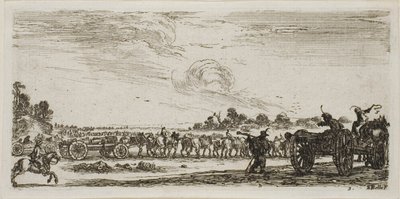 Plate tre fra tegninger av flere bevegelser av soldater av Stefano della Bella
