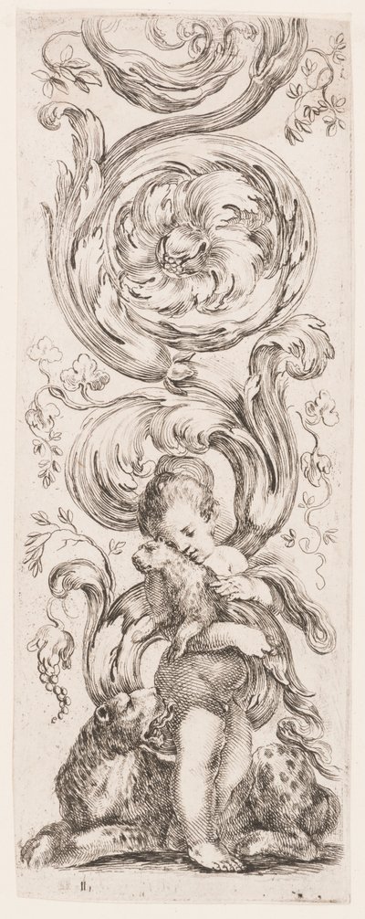 Tallerken, fra serien Ornamenti o grottesche (Ornamenter eller Grotesques) av Stefano della Bella