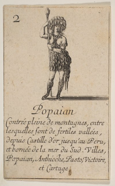 Popayan, fra 'Game of Geography' Game of Geography, 1644. av Stefano della Bella