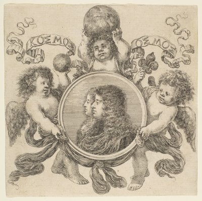 Portrett av Cosimo de Medici og Marguerite Louise dOrleans, hans kone, 1661. av Stefano della Bella
