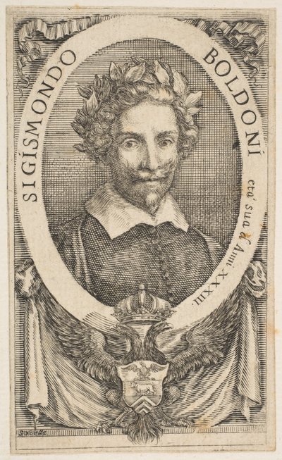 Portrett av poeten Sigismond Boldoni, 1656. av Stefano della Bella