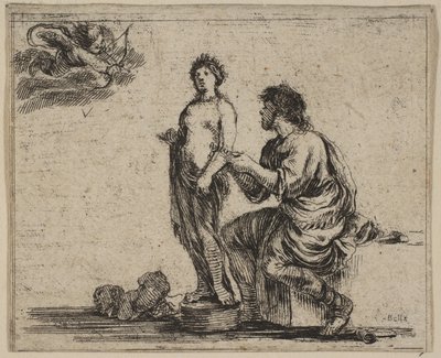 Pygmalion, fra Game of Mythology Game of Mythology, 1644. av Stefano della Bella